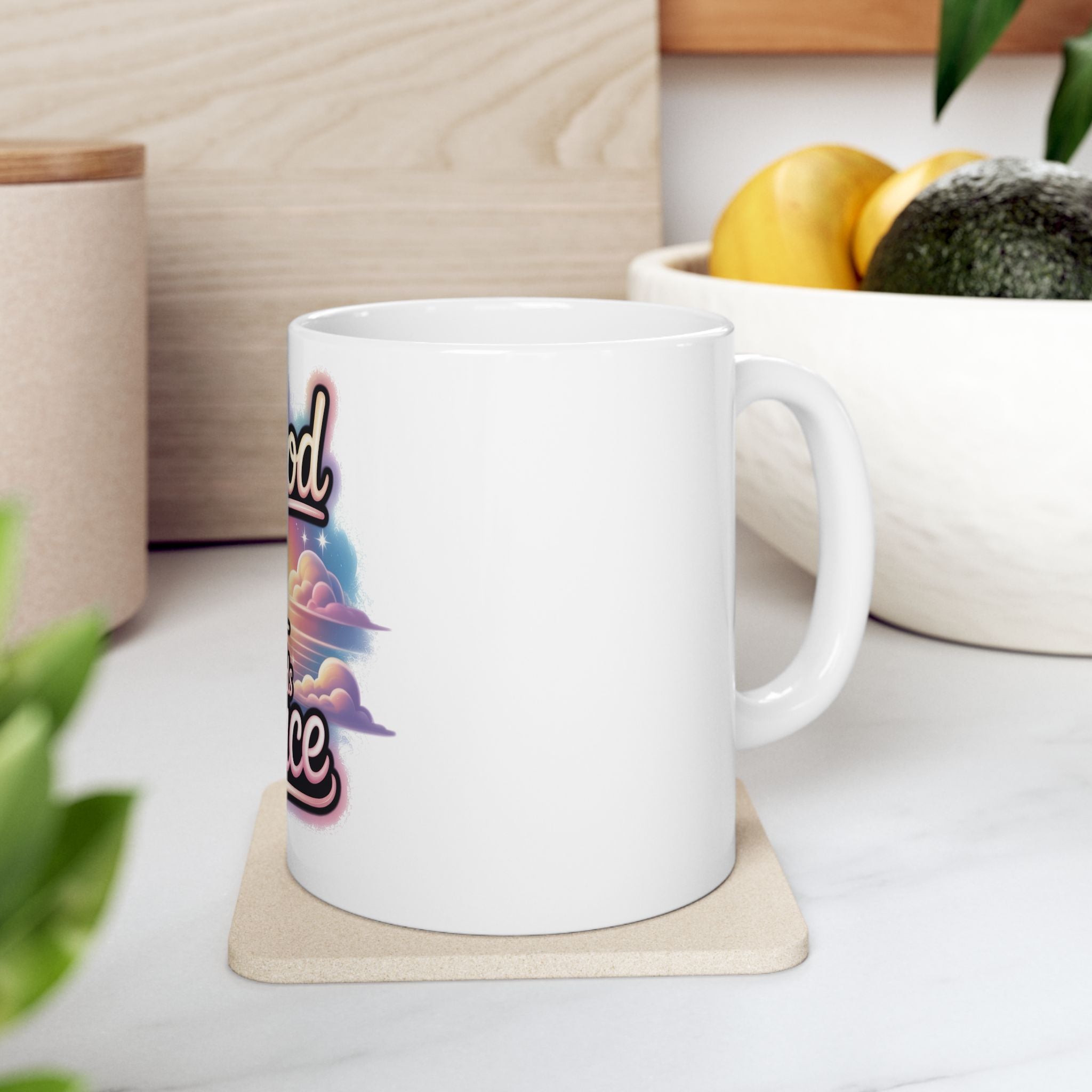 Christian Faith Ceramic Mug — “In God the Heart Finds Peace” Inspirational Coffee Cup (11oz & 15oz)