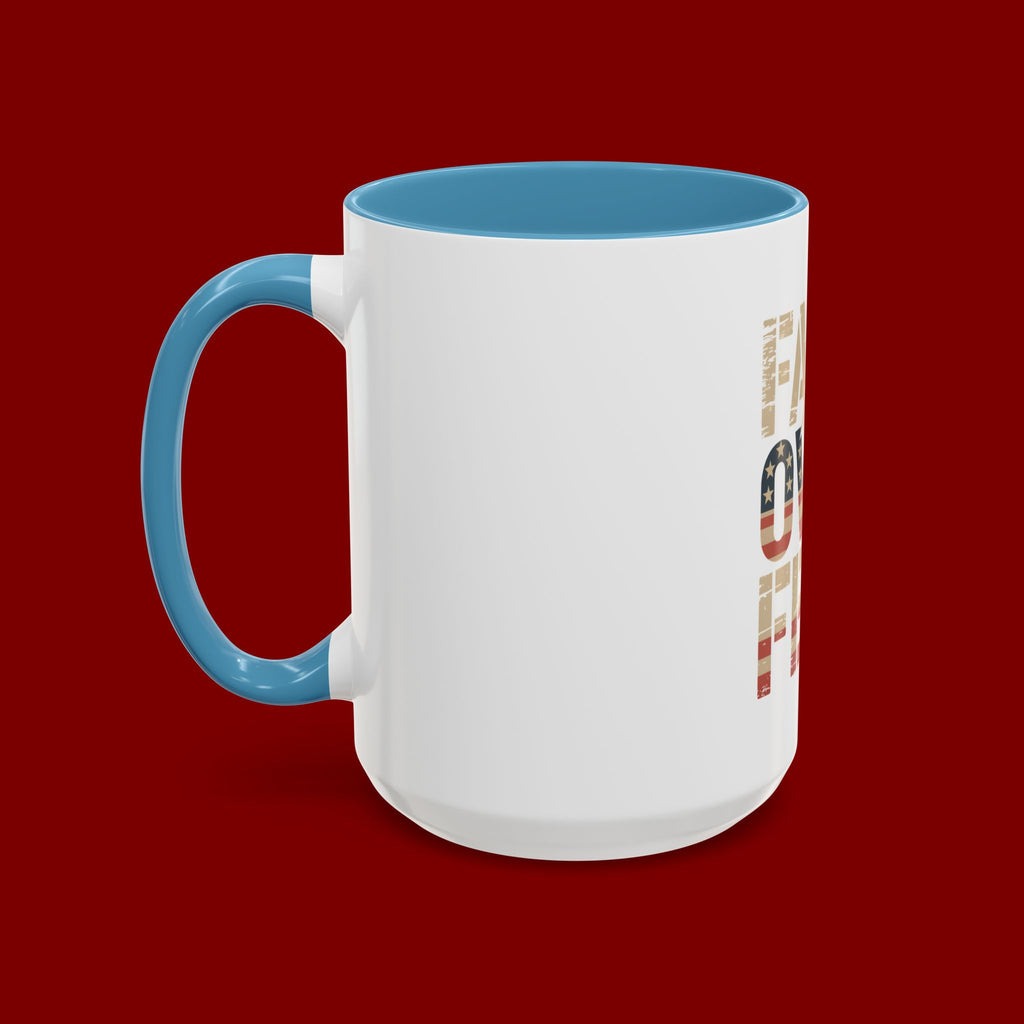 Faith Over Fear Mug — Patriotic Eagle Coffee Cup (11/15oz)