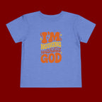 Toddler Tee - "I'm Nothing Without God" Retro Faith Graphic