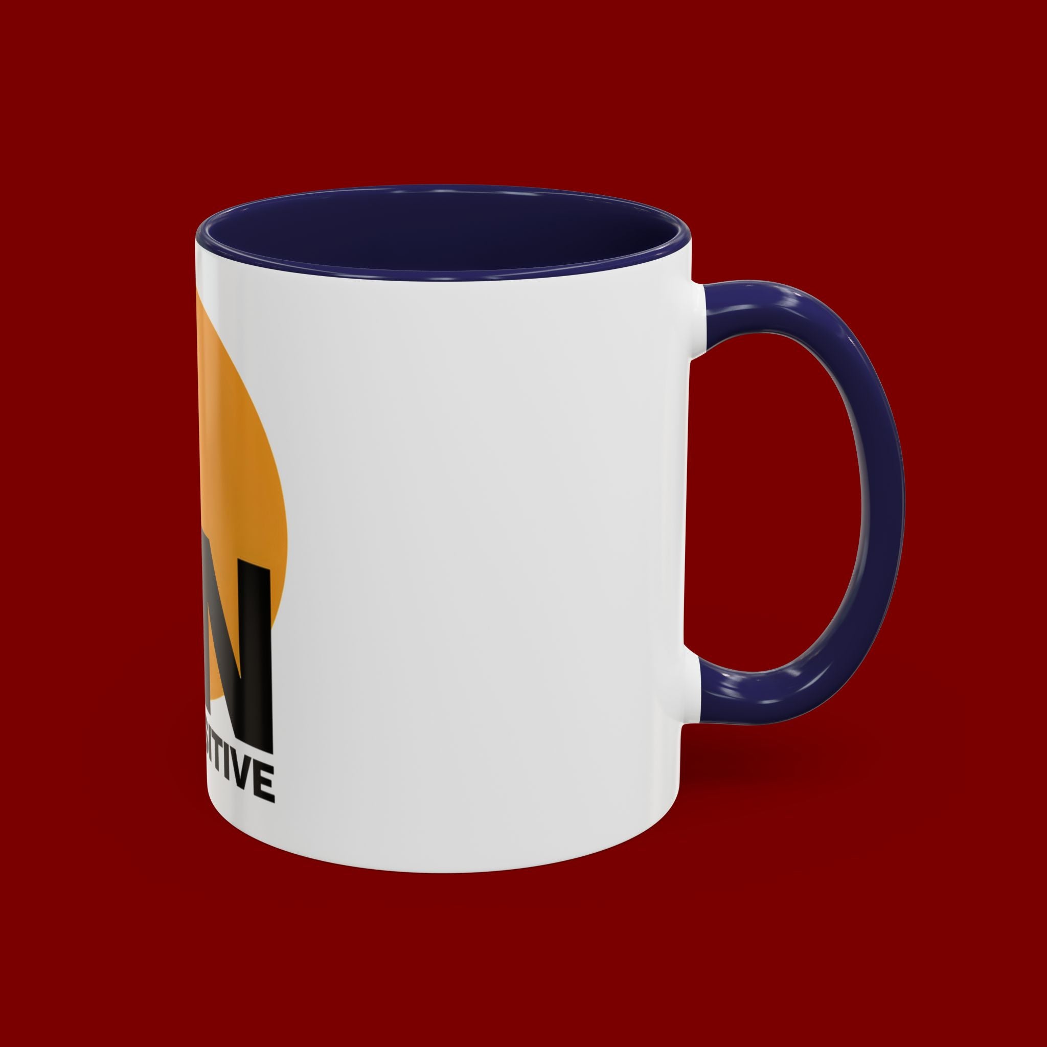 Accent Coffee Mug — "Focus On The Positive" Motivational Mug