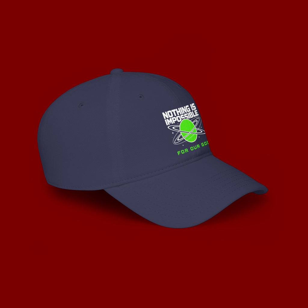 Nothing Is Impossible Baseball Cap — Faith-Inspired Green Planet Design