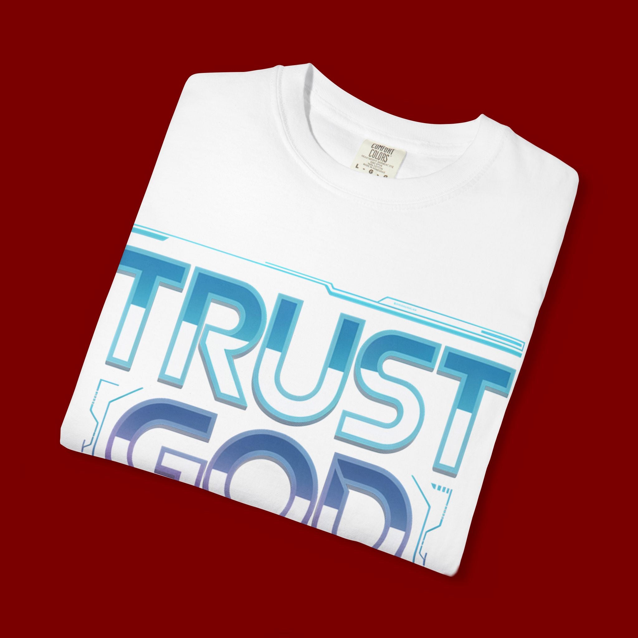 Trust God, Bro. T-Shirt — Retro Gradient Faith Tee