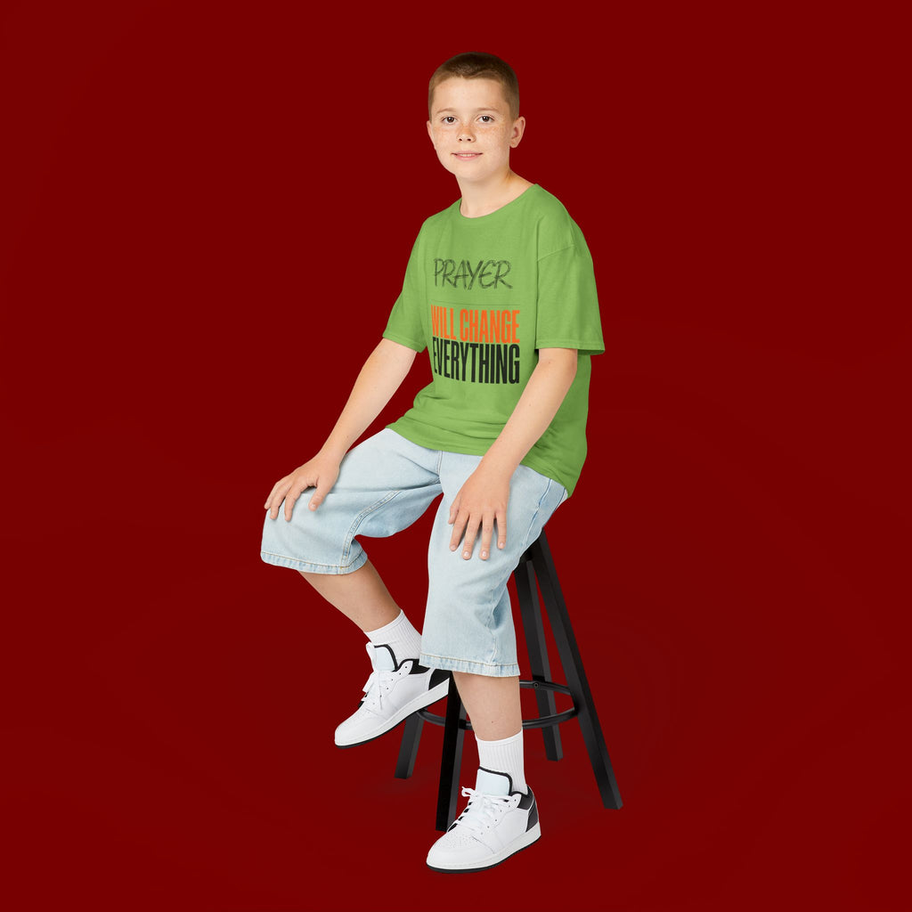 Kids T‑Shirt — "Prayer Will Change Everything" Inspirational Faith Tee