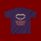 Kids Tee — "Faith Makes the Impossible Possible" Inspirational Graphic