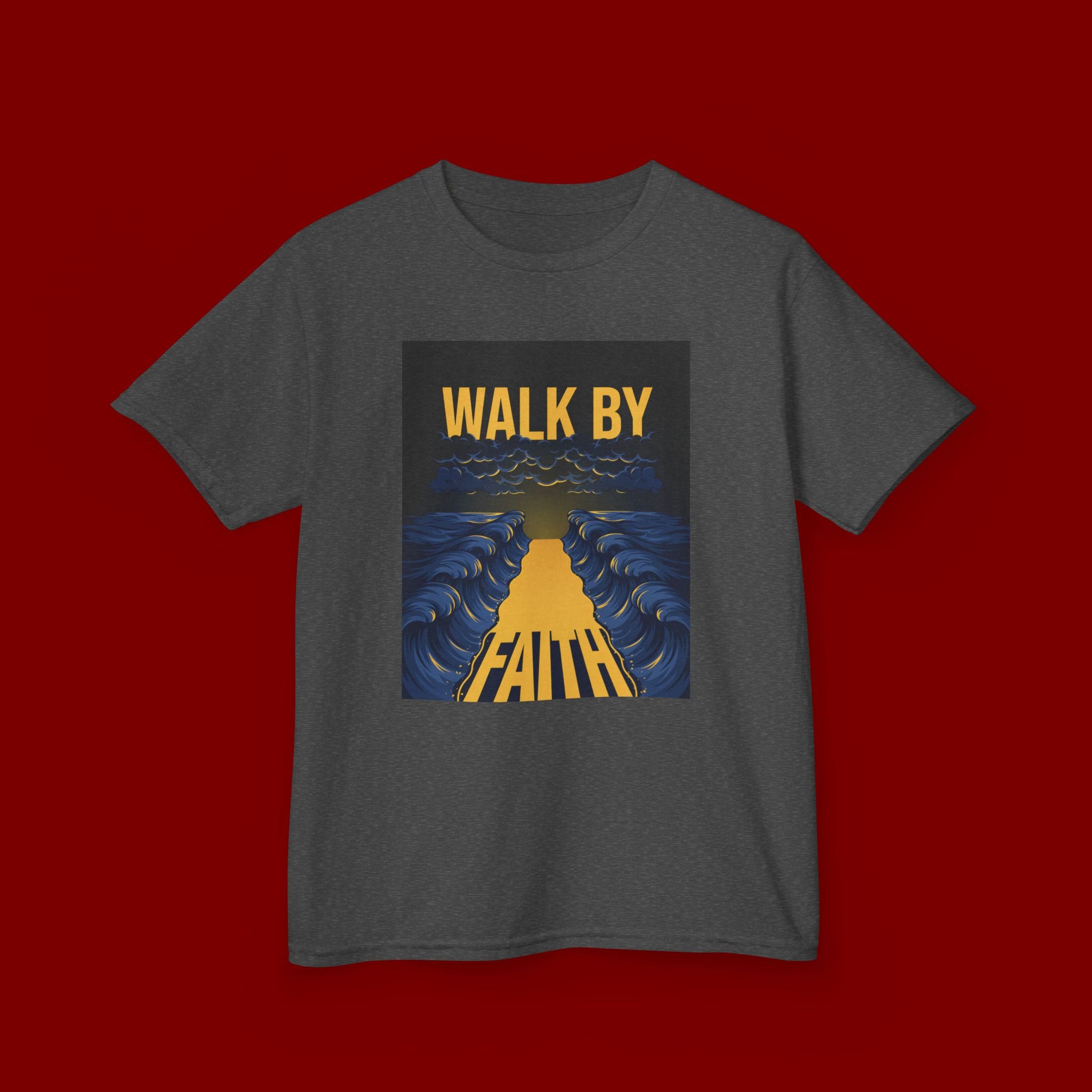 Kids T‑Shirt — "Walk By Faith" Inspirational Graphic Tee for Children