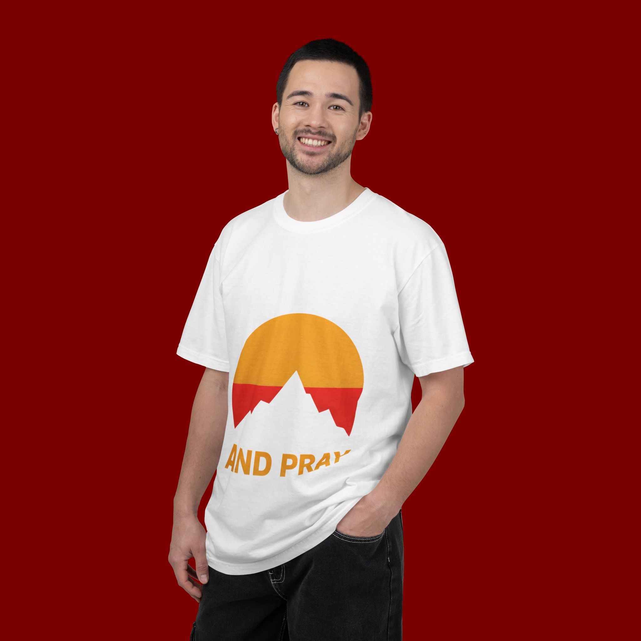 And Pray Mountain Sunset T-Shirt