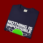 Nothing Is Impossible Christian T-Shirt — 'For Our God' Space Graphic