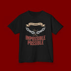 Kids Tee — "Faith Makes the Impossible Possible" Inspirational Graphic
