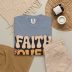 Faith Over Fear T‑Shirt — Retro Floral Inspirational Tee