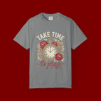 Take Time to Pray T‑Shirt — Vintage Pocket Watch & Roses Spiritual Tee