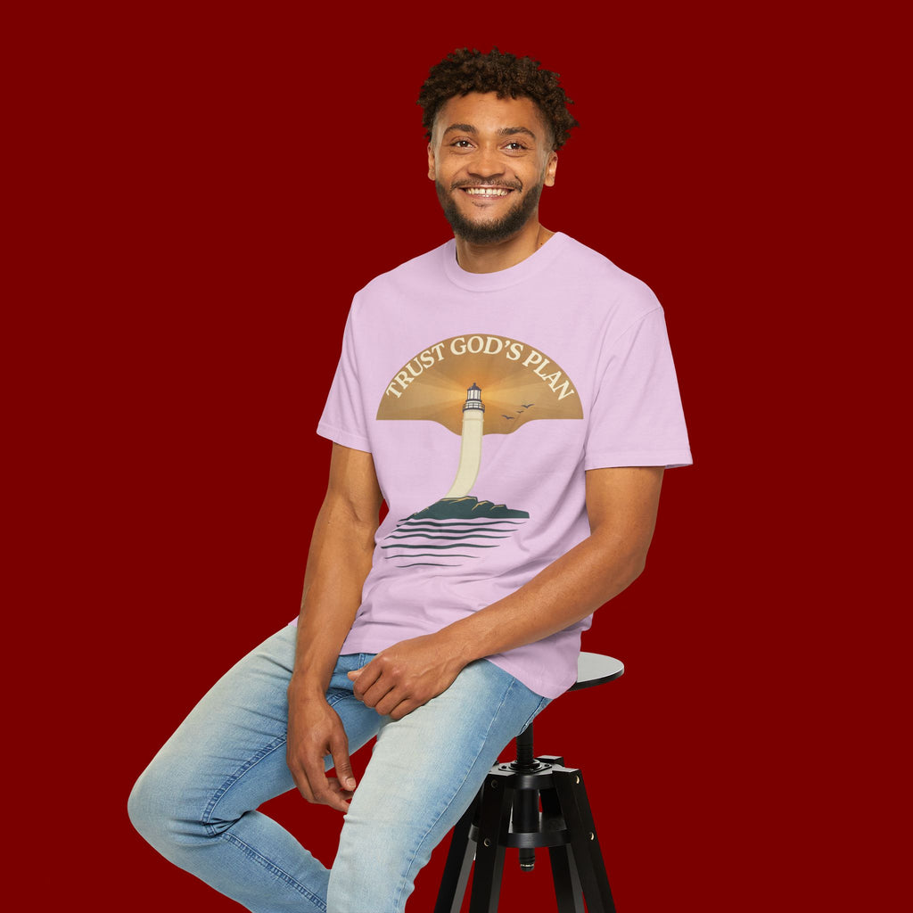 Trust God's Plan Lighthouse T-Shirt — Faith Coastal Tee