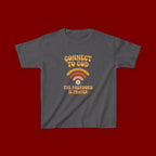 Kids Tee - "Connect to God" WiFi Prayer Graphic Shirt