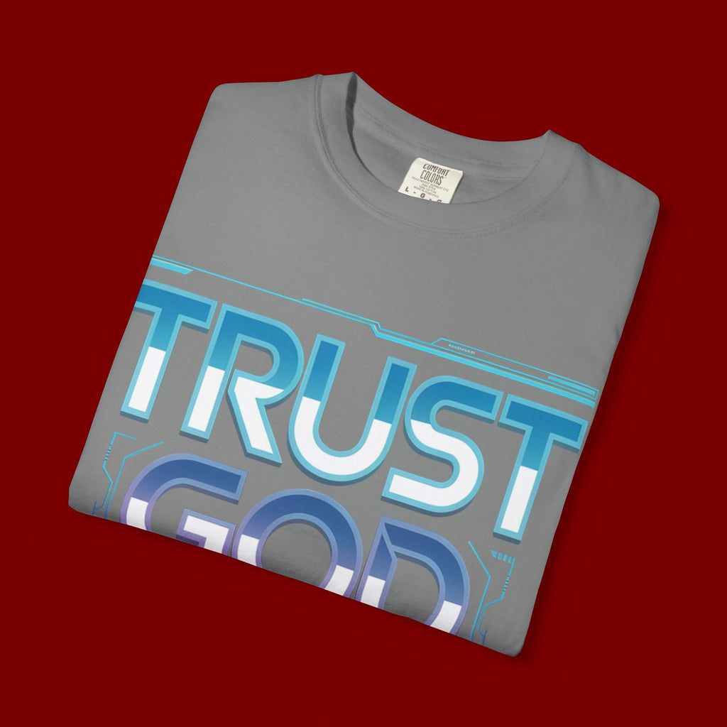 Trust God, Bro. T-Shirt — Retro Gradient Faith Tee