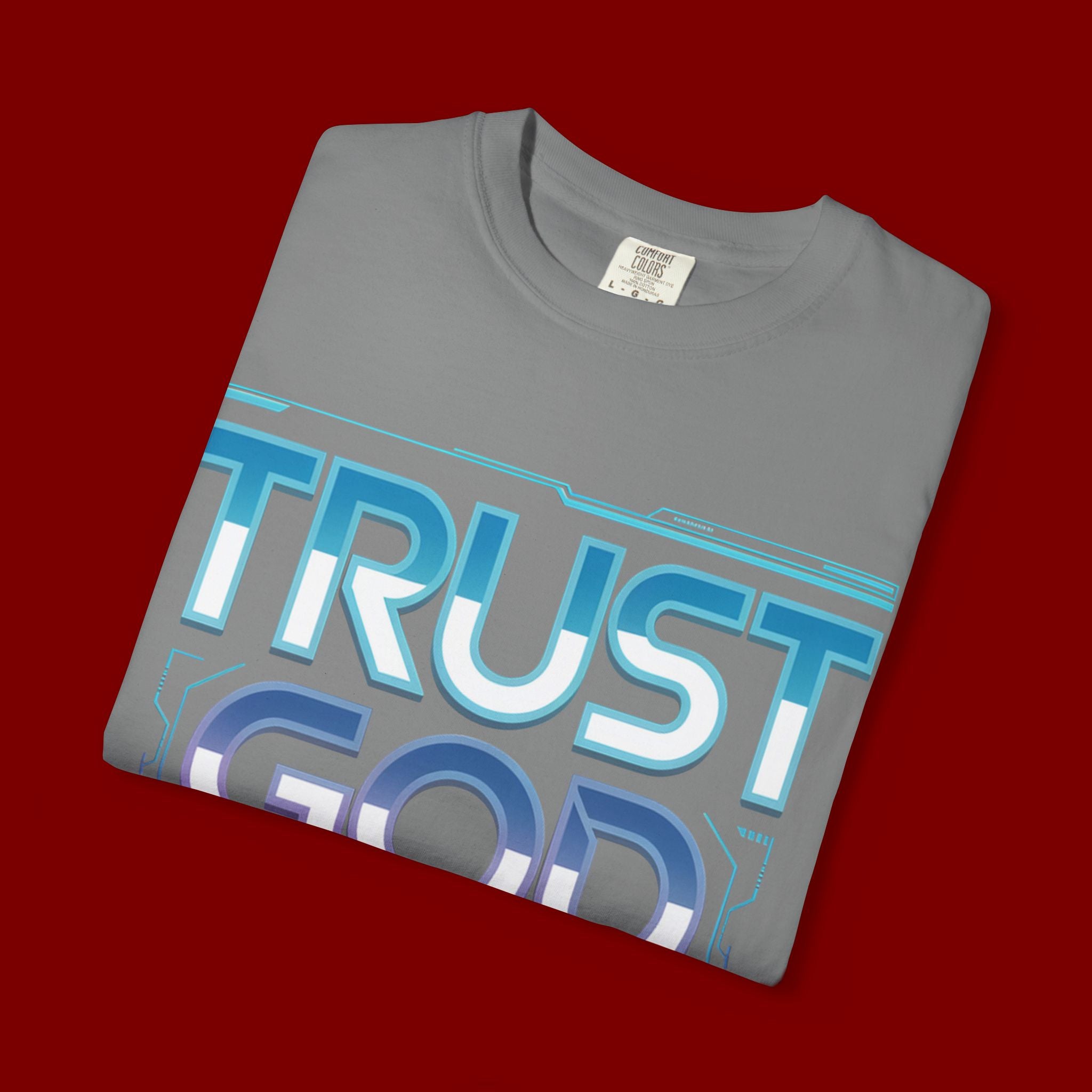 Trust God, Bro. T-Shirt — Retro Gradient Faith Tee