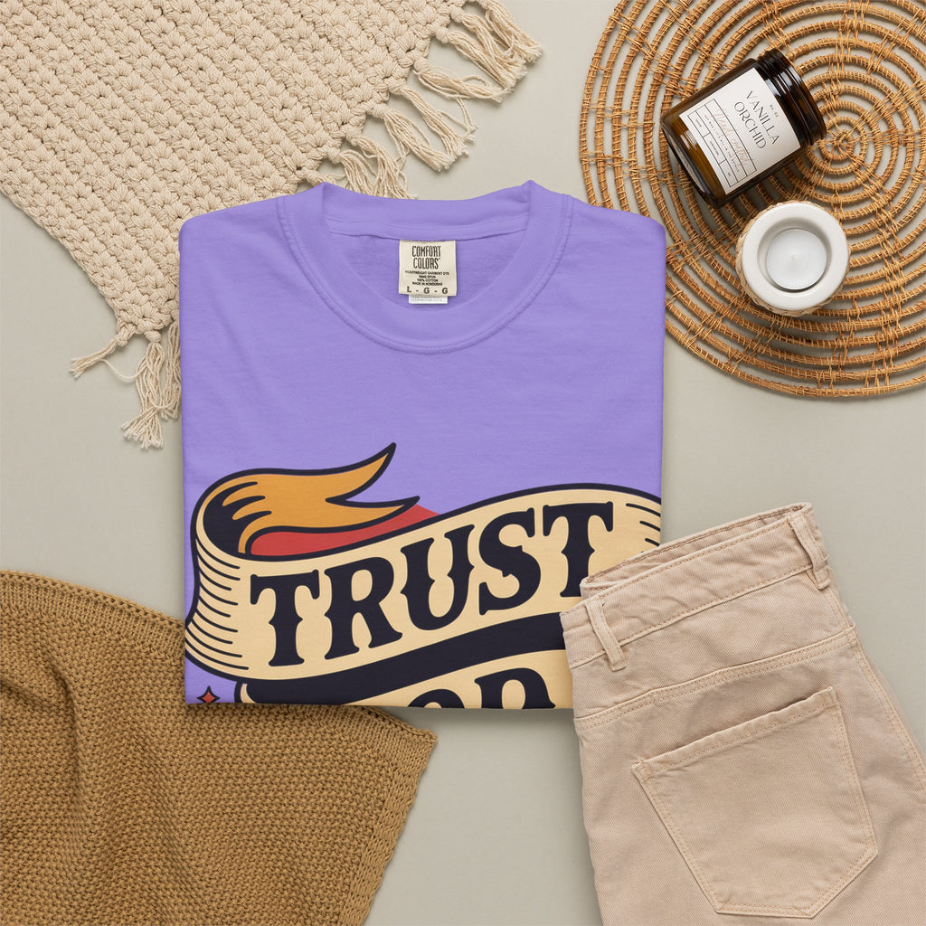 Trust God, Bro T-Shirt — Retro Ribbon Faith Tee