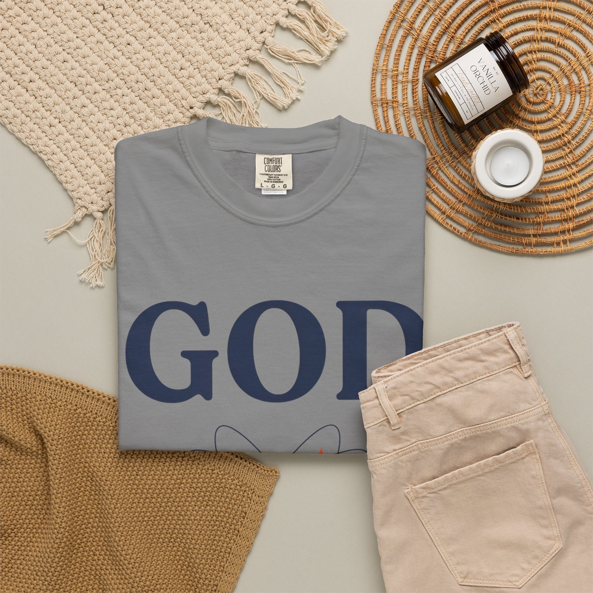 God Above All Things T-Shirt — Faith Graphic Tee with Cosmic Design