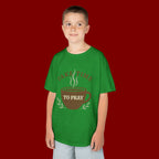 Kids Tee — "Take Time to Pray" Coffee Cup Faith Graphic