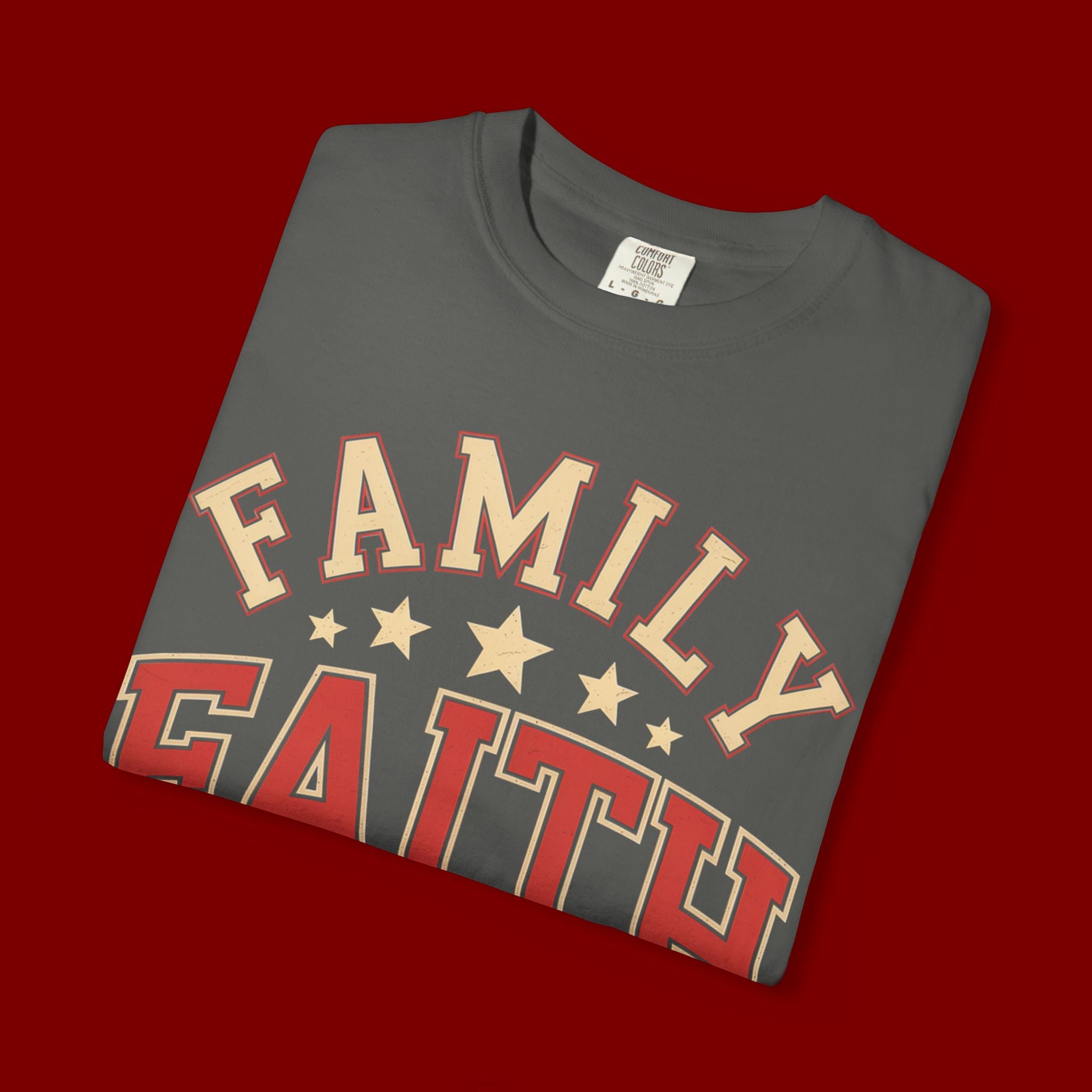 Family Faith Friends T-Shirt — Patriotic American Flag Tee