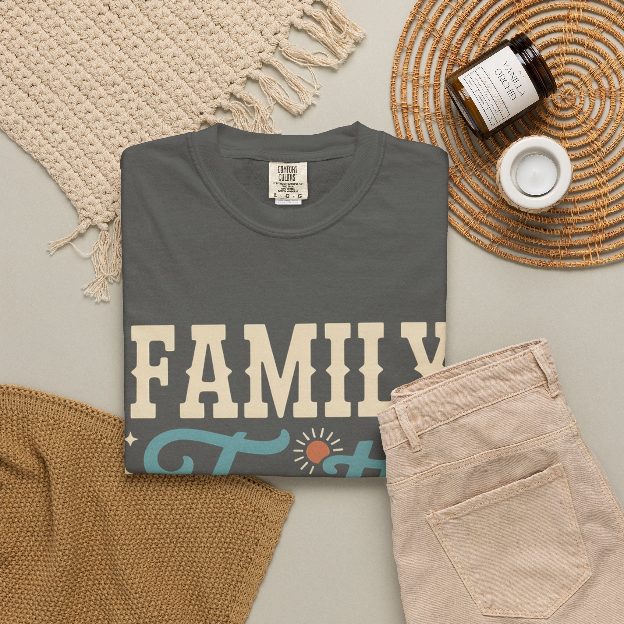 Family Faith Friends T-Shirt — Retro Christian Inspirational Tee