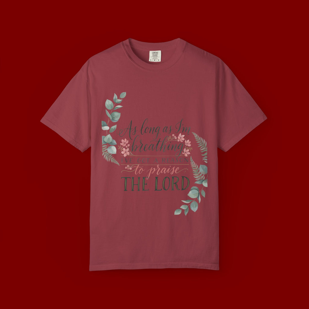 Praise the Lord Retro T-Shirt — "As Long as I’m Breathing I’ll Out Ta Reason To" Christian Vintage Tee