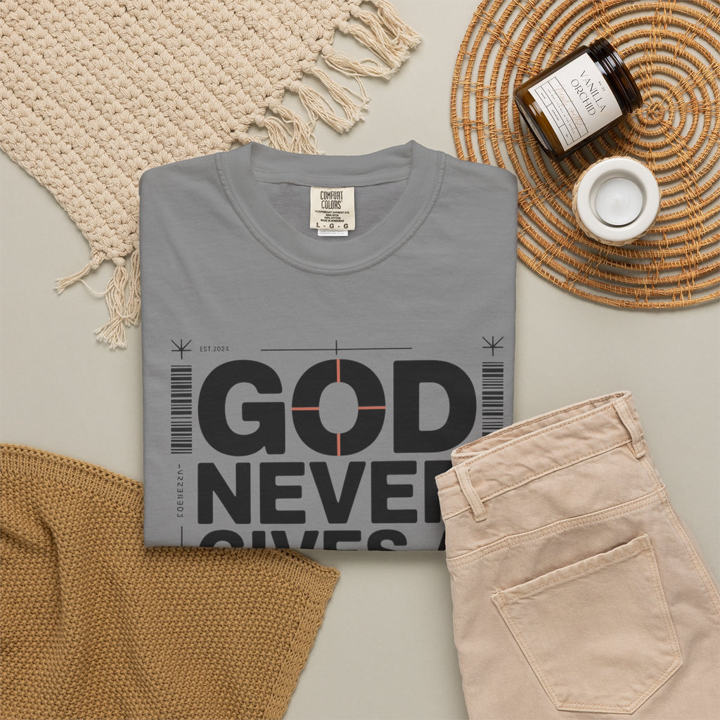 Christian Inspirational T-Shirt — "God Never Gives a Burden You Can't Bear" Motivational Tee