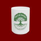 Ceramic Mug – "God Is My Provider" Green Tree Faith Coffee Cup (11oz & 15oz)