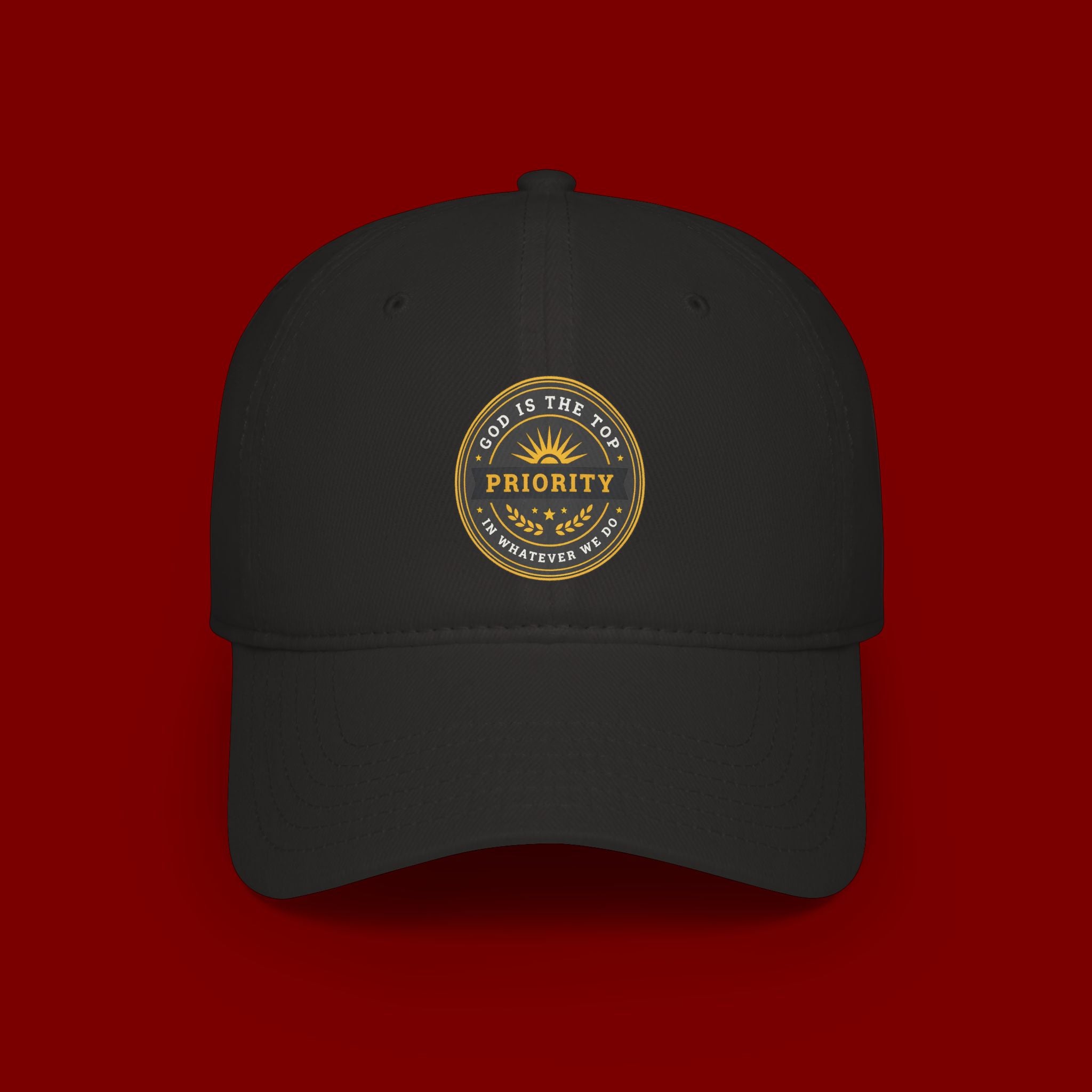 Baseball Cap — "God Is The Top Priority" Emblem Hat