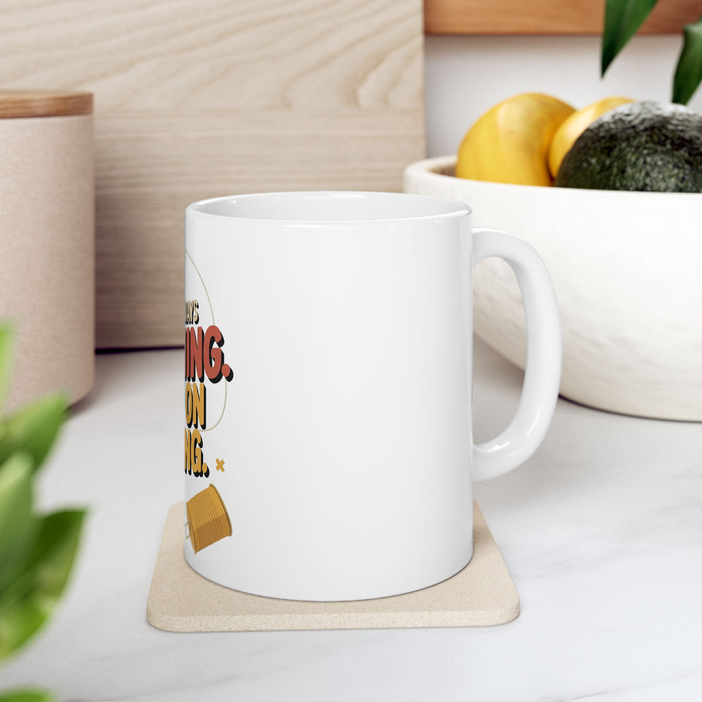 Ceramic Mug - "God Is Always Listening. Keep On Praying." Inspirational Faith Coffee Cup (11oz/15oz)