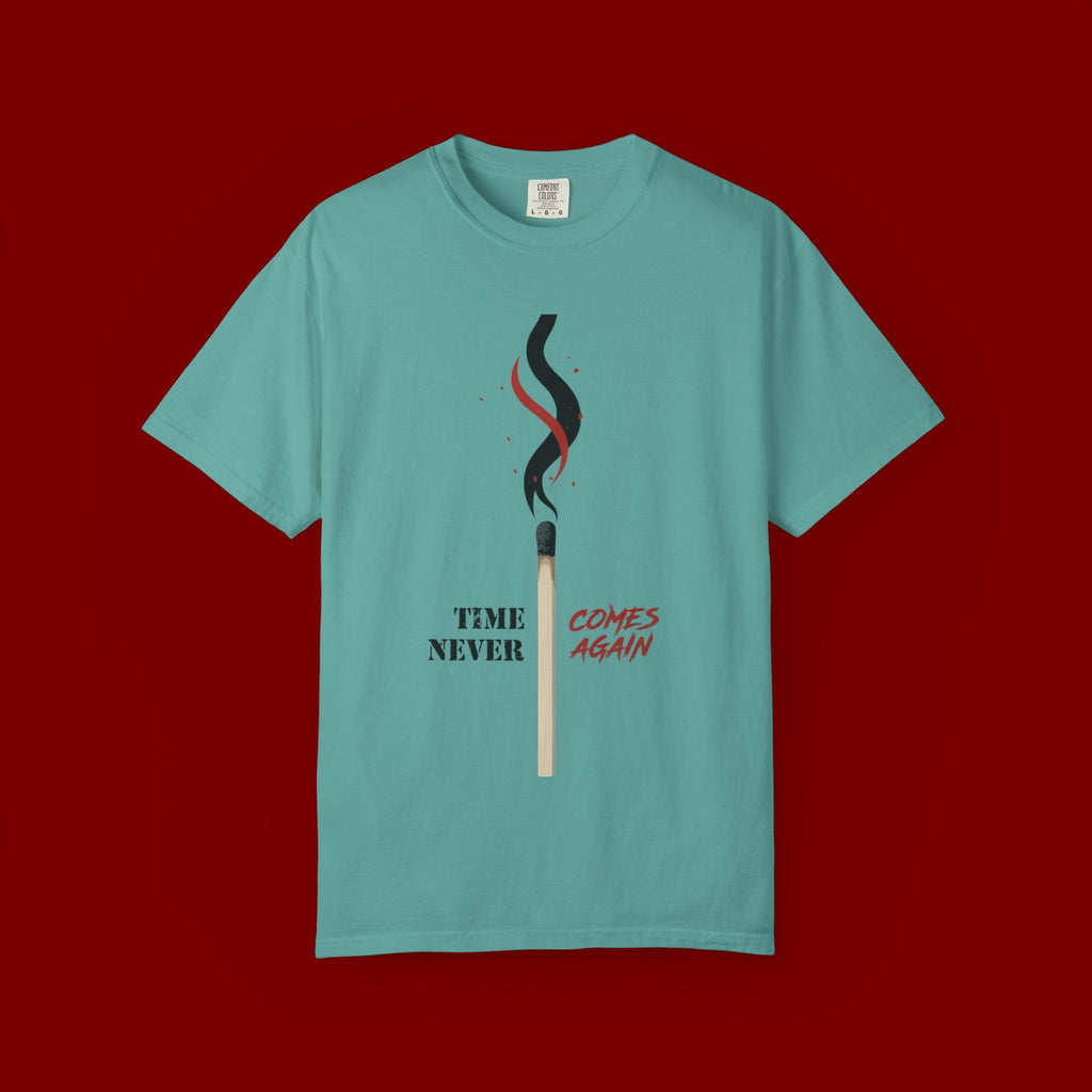 Matchstick Graphic T-Shirt — “Time Never Comes Again” Vintage-Inspired Tee