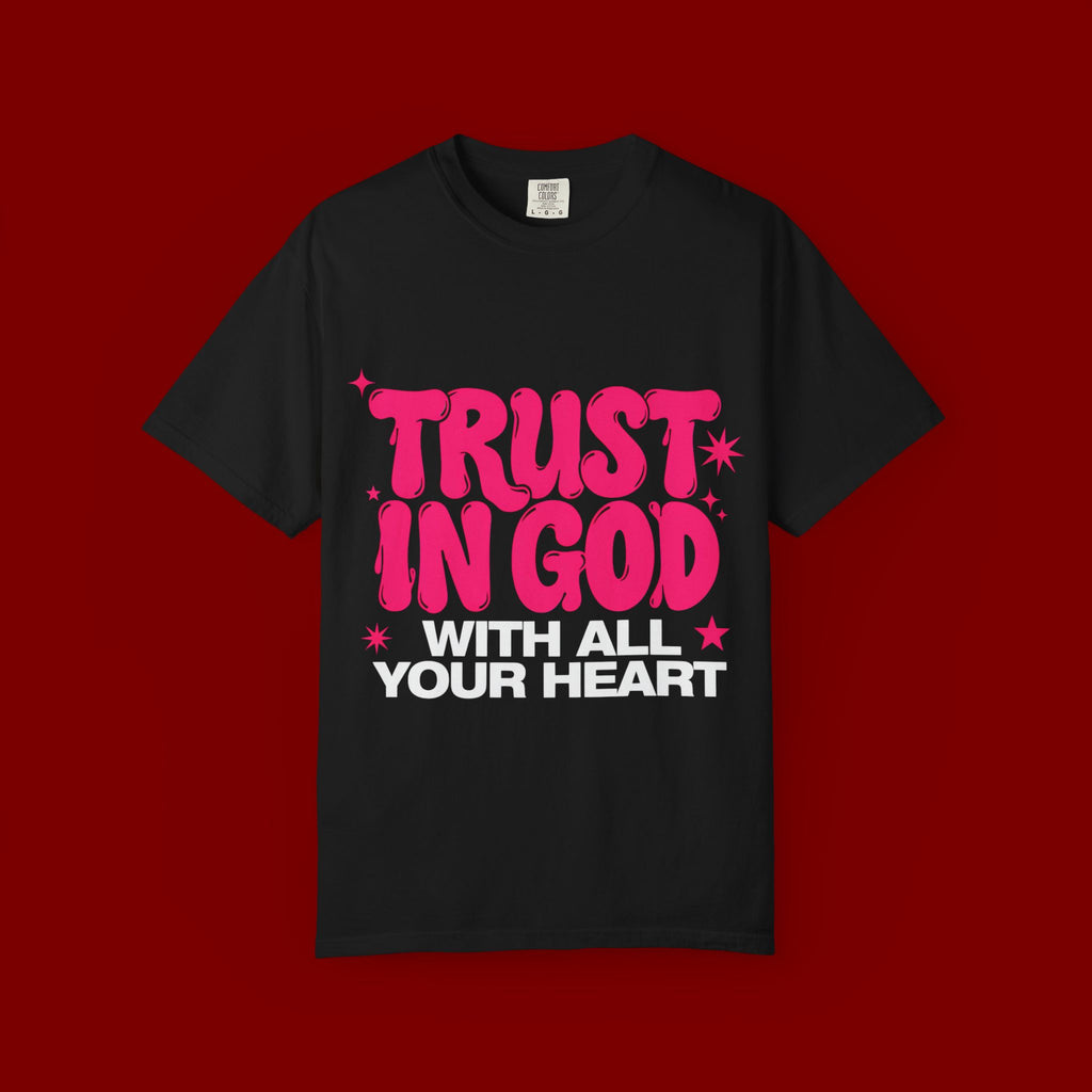 Trust in God T-Shirt — Retro Pink Faith Graphic Tee
