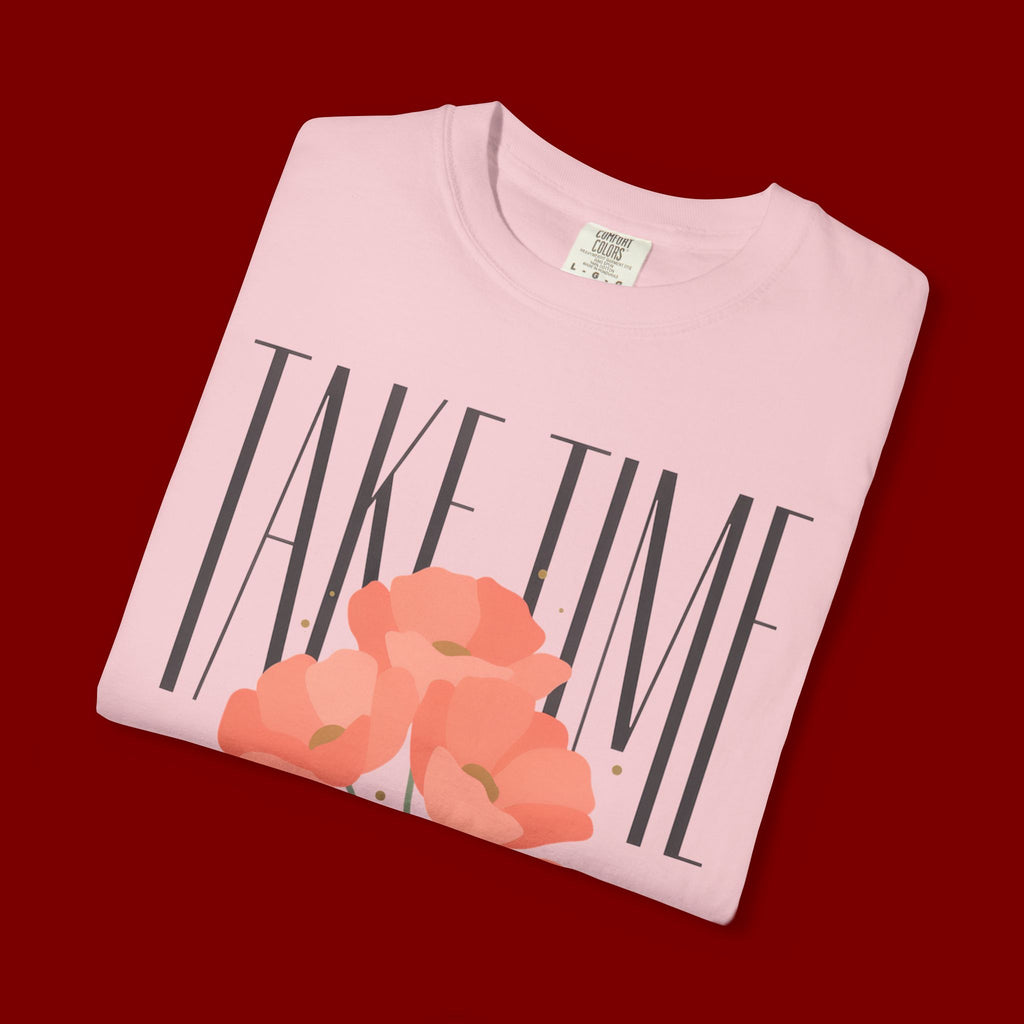 T-Shirt — "Take Time to Pray" Floral Christian Tee