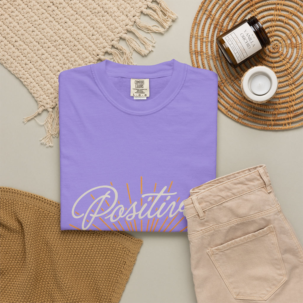 Positive Sunset T-Shirt — "Positive" Mind • Vibes • Life Motivational Tee