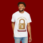 Trust God Lock T-Shirt — Christian Faith Tee “Trust God No Matter What”