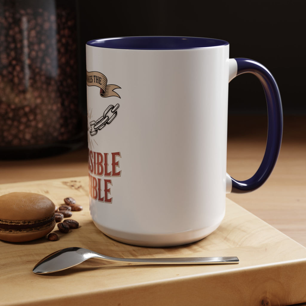 Accent Coffee Mug — "Faith Makes the Impossible Possible" Inspirational Ceramic Mug