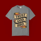 Trust God, Bro T-Shirt — Retro Ribbon Faith Tee