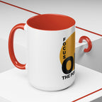 Accent Coffee Mug — "Focus On The Positive" Motivational Mug