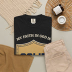 Solid Faith Shield T-Shirt — "My Faith in God Is Solid" Christian Tee