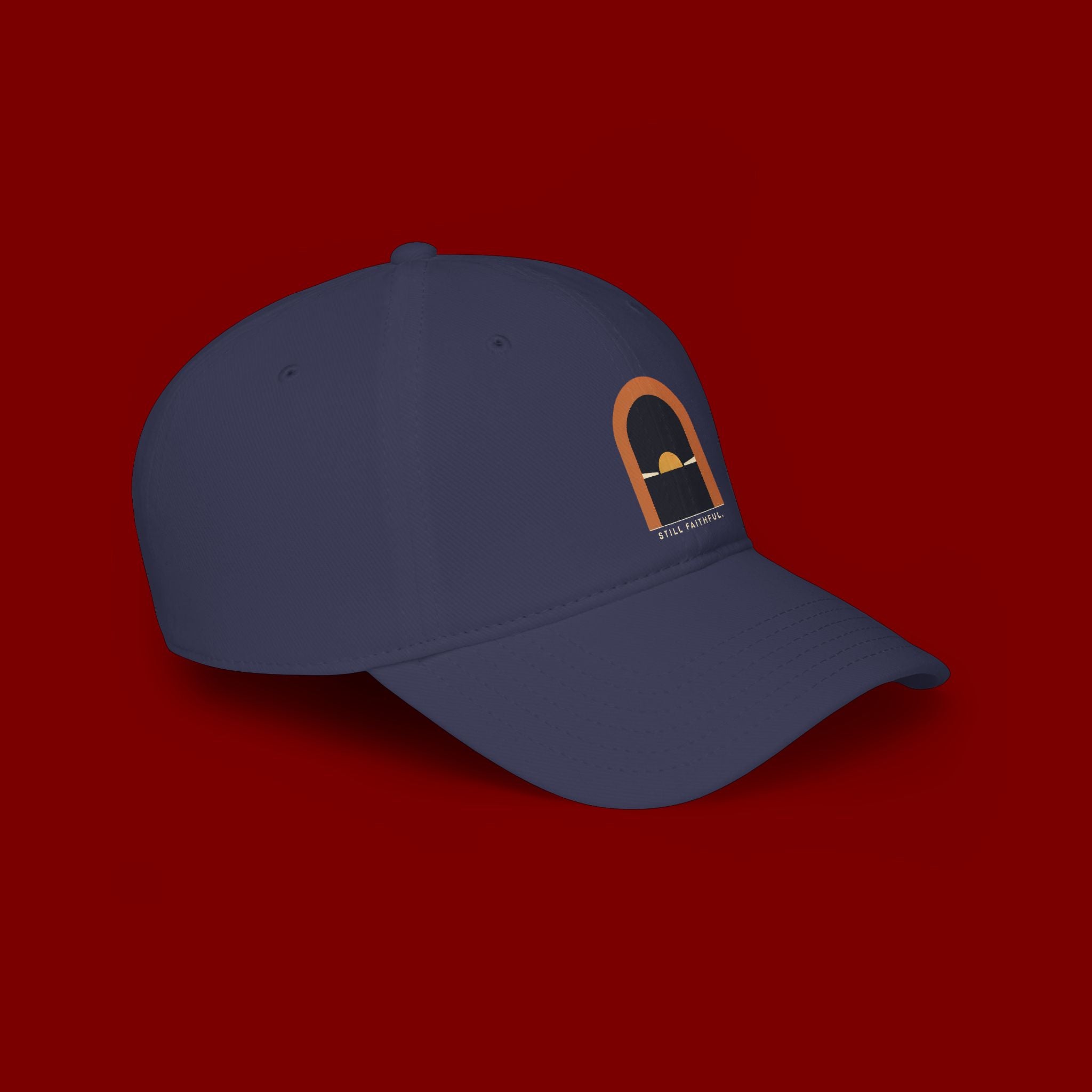 Lighthouse Sunset Cap — "Trust God" Embroidered Low Profile Baseball Hat