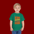Toddler Tee - "I'm Nothing Without God" Retro Faith Graphic