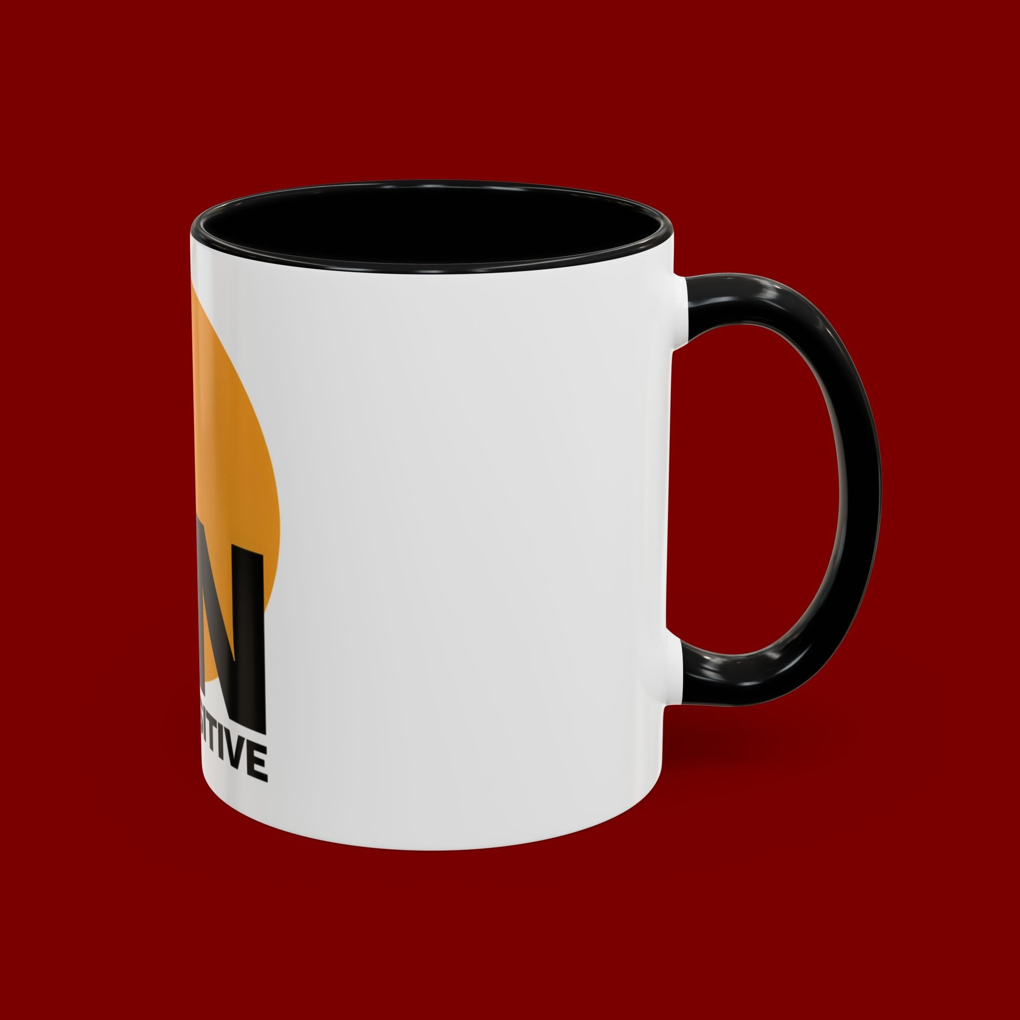 Accent Coffee Mug — "Focus On The Positive" Motivational Mug