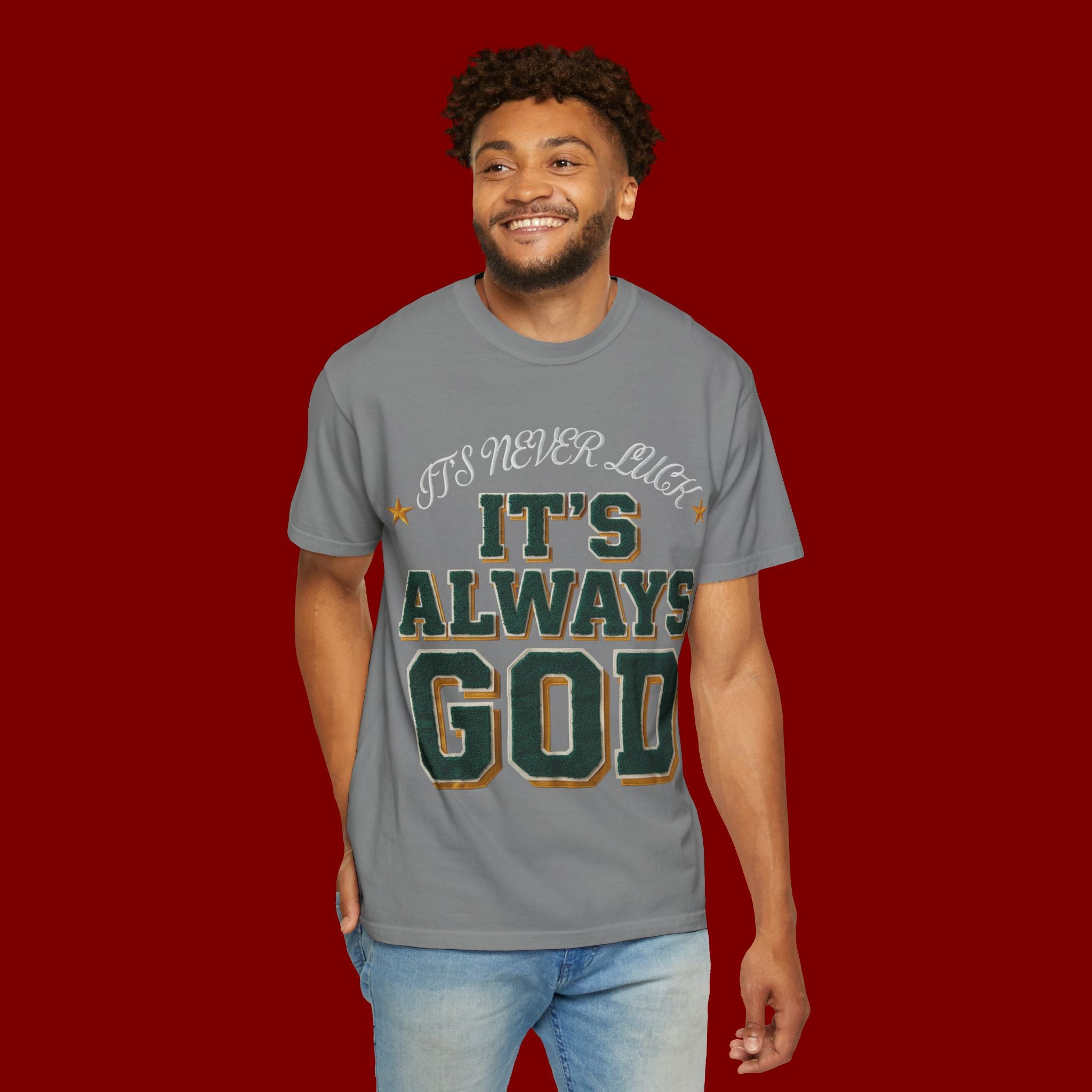 It’s Always God Graphic T-Shirt — Faith-Based Vintage Lettering Tee