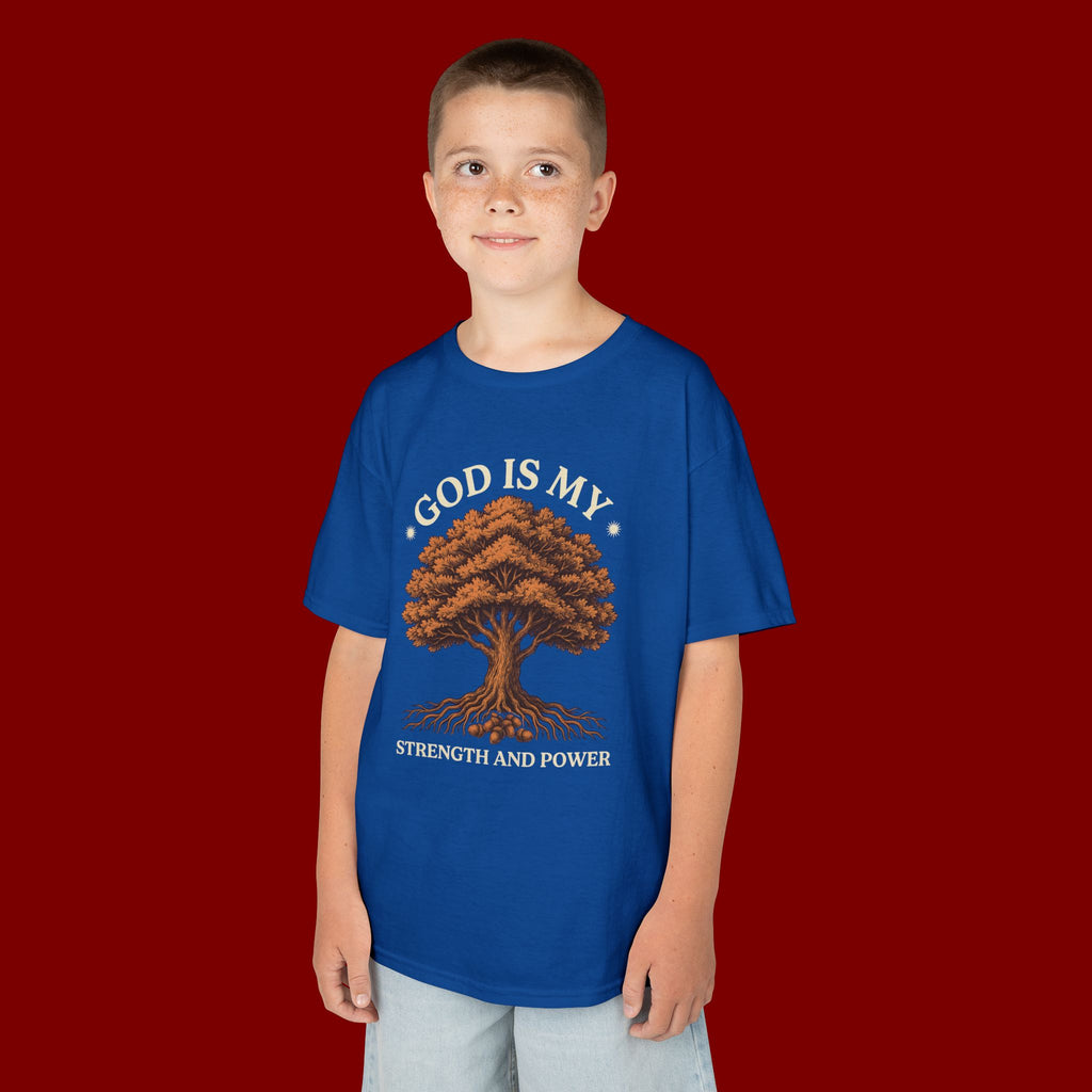Autumn Oak Tree Kids T‑Shirt — Cozy Fall Nature Tee for Children