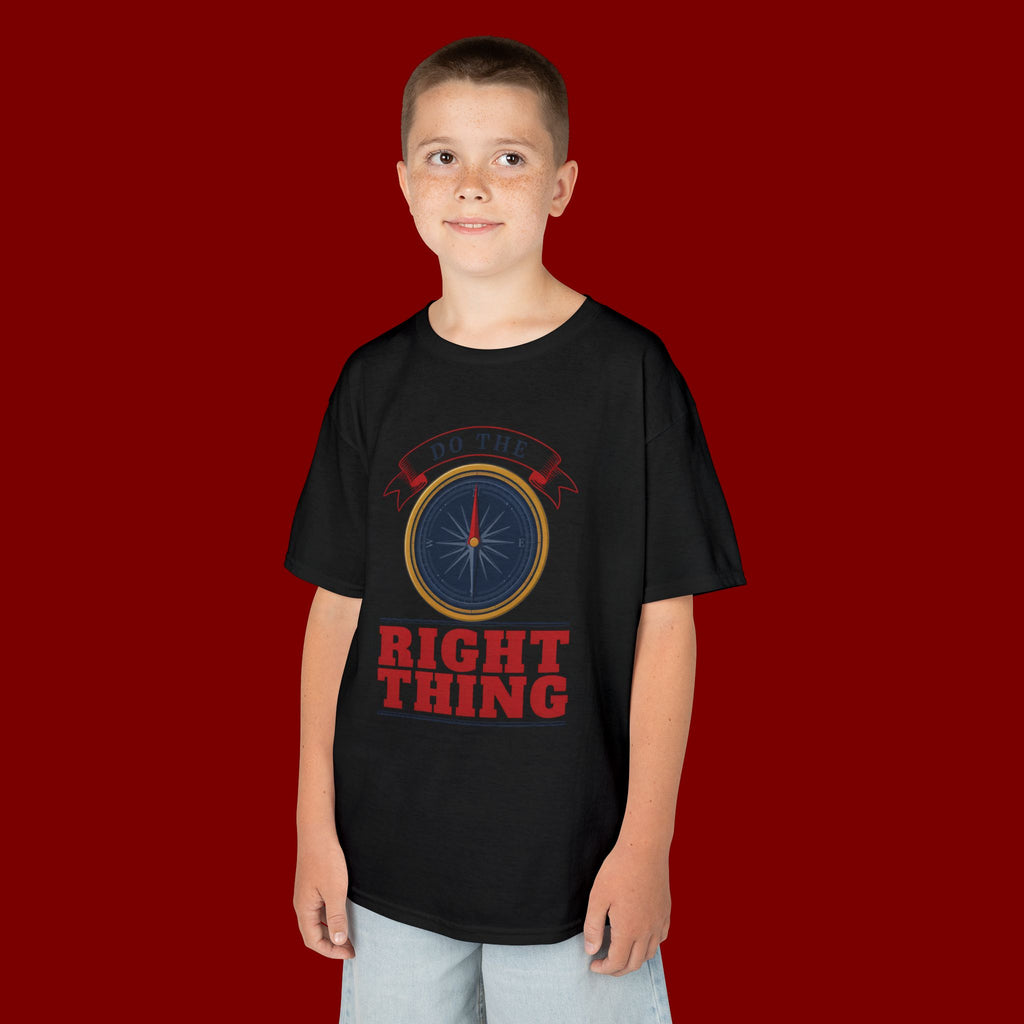 Do The Right Thing Kids T‑Shirt — Compass Graphic Moral Encouragement Tee