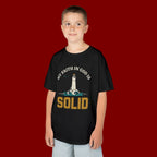 Kids T-Shirt — “My Faith in God is Solid” Lighthouse Christian Tee