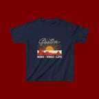 Kids T-Shirt - "Positive" Retro Sunrise Tee (Mind • Vibes • Life)