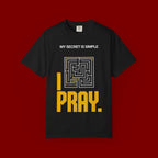 I Pray Maze T-Shirt — "My Secret Is Simple" Christian Faith Tee