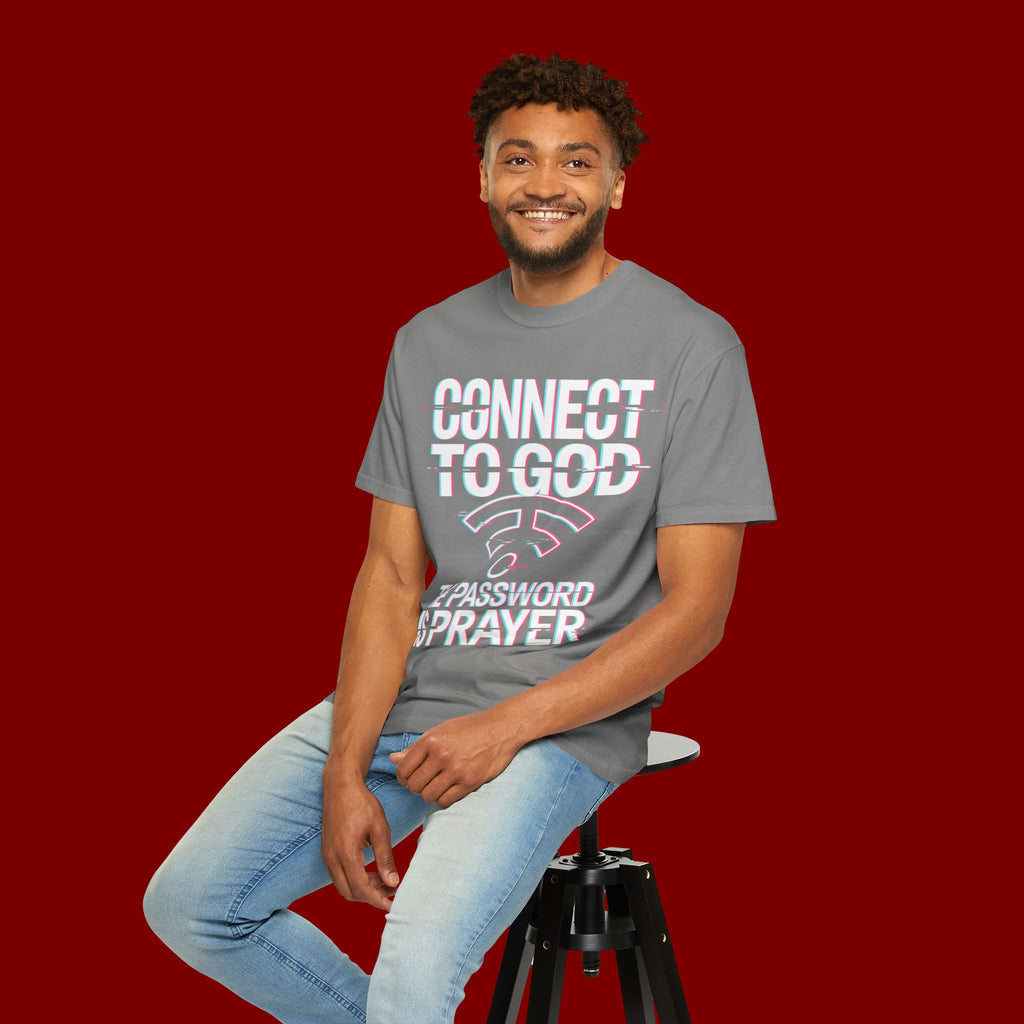 Connect to God T-Shirt — "The Password Is Prayer" Christian Faith Tee