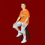 Kids Tee – “You Win When You Pray” Retro Wave Ocean Graphic