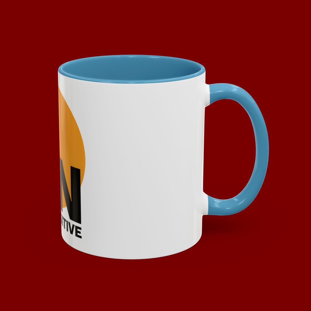Accent Coffee Mug — "Focus On The Positive" Motivational Mug