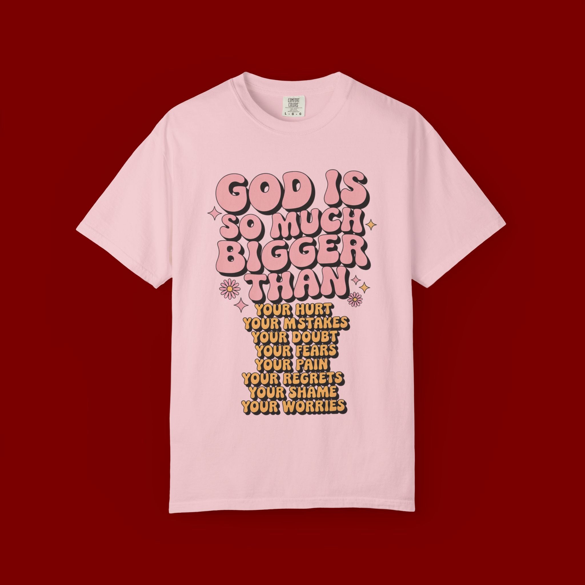God Is So Much Bigger Tee — Retro Faith Graphic T-Shirt